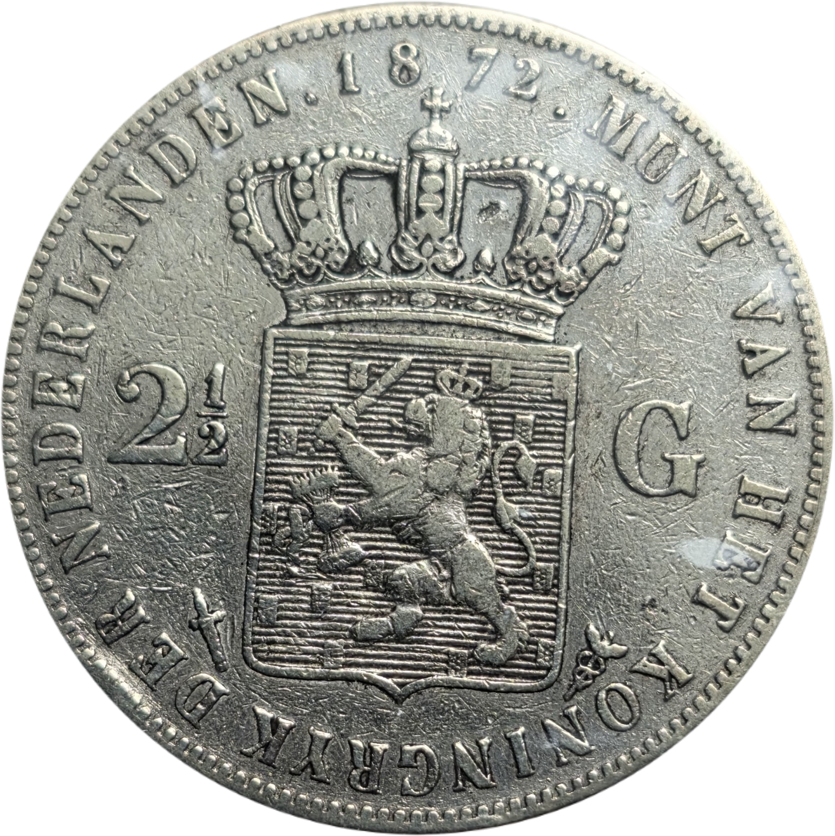 Rijksdaalder 2½ gulden 1867-1874 Willem 3 Nederland
