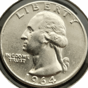 quarter dollar washington 1964