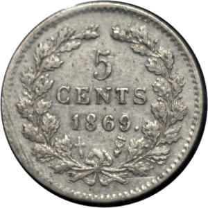 5 cent stuiver 1869 Nederland Willem 3